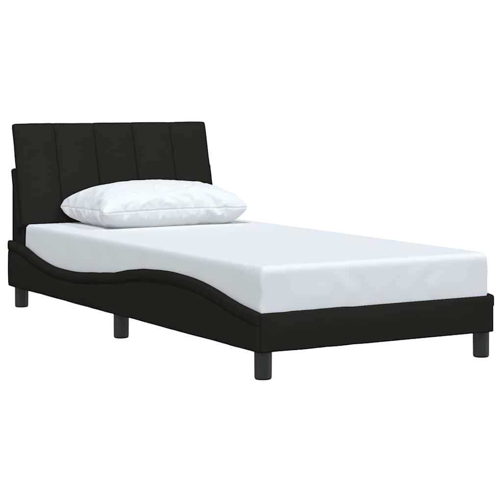 Vidaxl bedframe zonder matras hanko 100x200 cm stof zwart