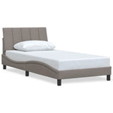 Vidaxl bedframe zonder matras hanko 100x200 cm stof taupe