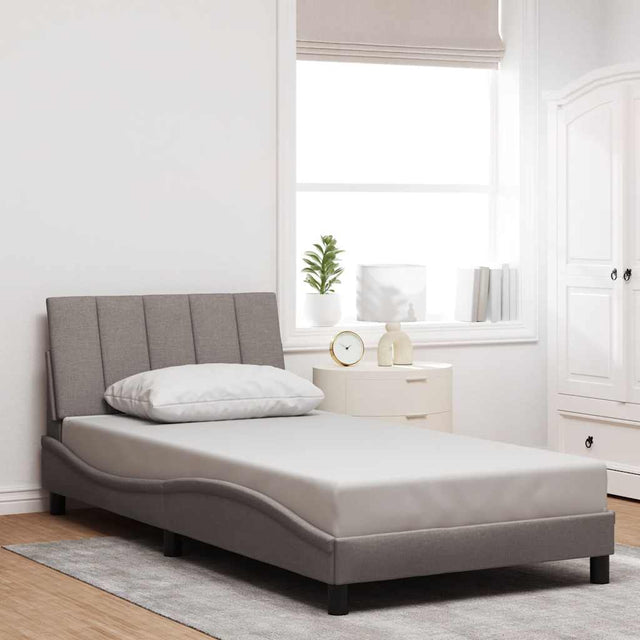 Vidaxl bedframe zonder matras hanko 100x200 cm stof taupe