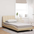 Vidaxl bedframe zonder matras hanko 100x200 cm stof crèmekleurig