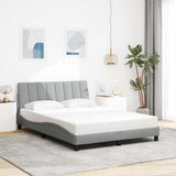Vidaxl bedframe zonder matras hanko 120x200 cm stof lichtgrijs