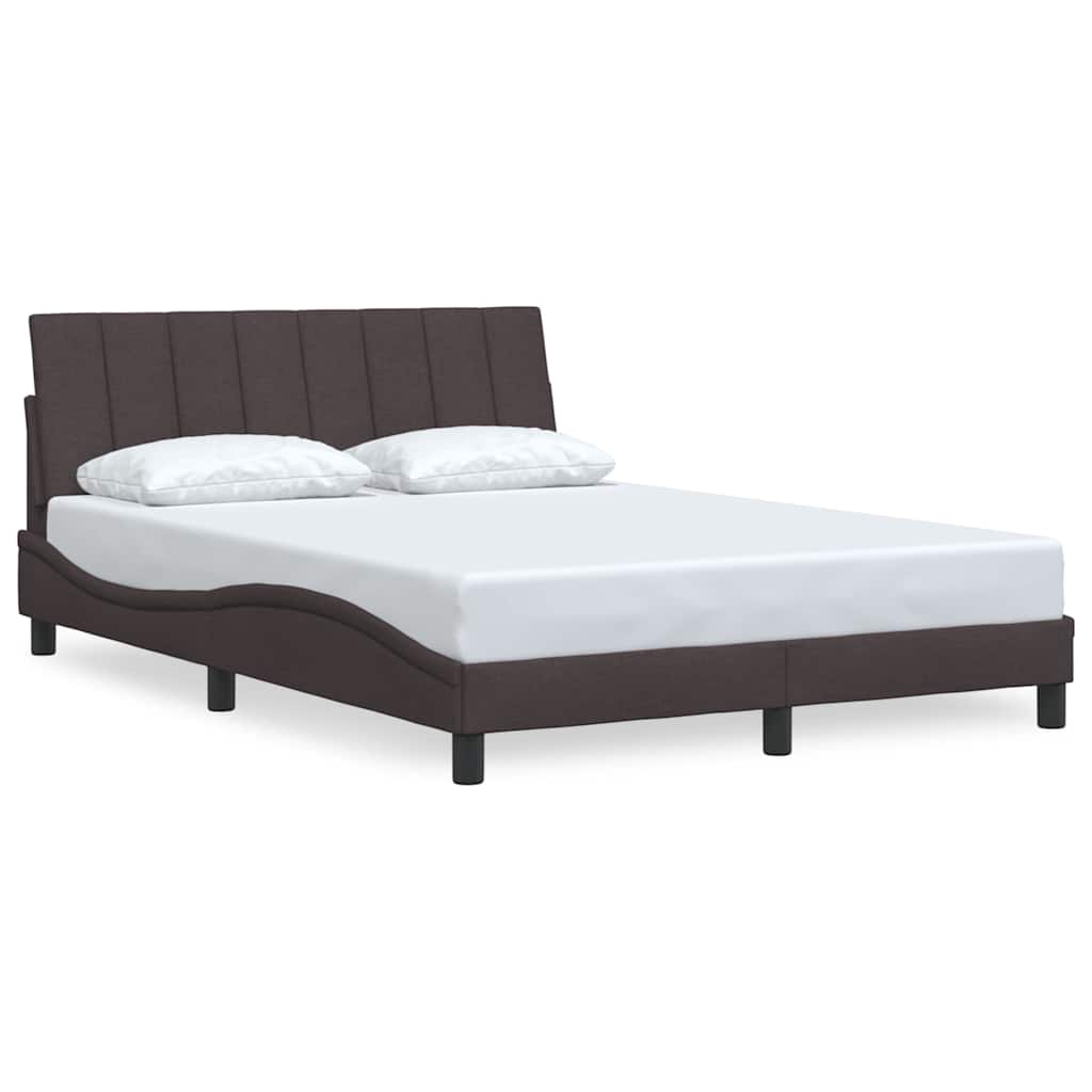 Vidaxl bedframe zonder matras hanko 120x200 cm stof donkerbruin