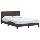 Vidaxl bedframe zonder matras hanko 120x200 cm stof donkerbruin