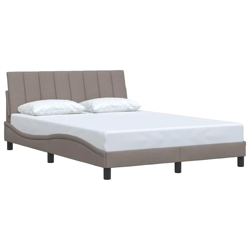 Vidaxl bedframe zonder matras hanko stof taupe 140x190 cm