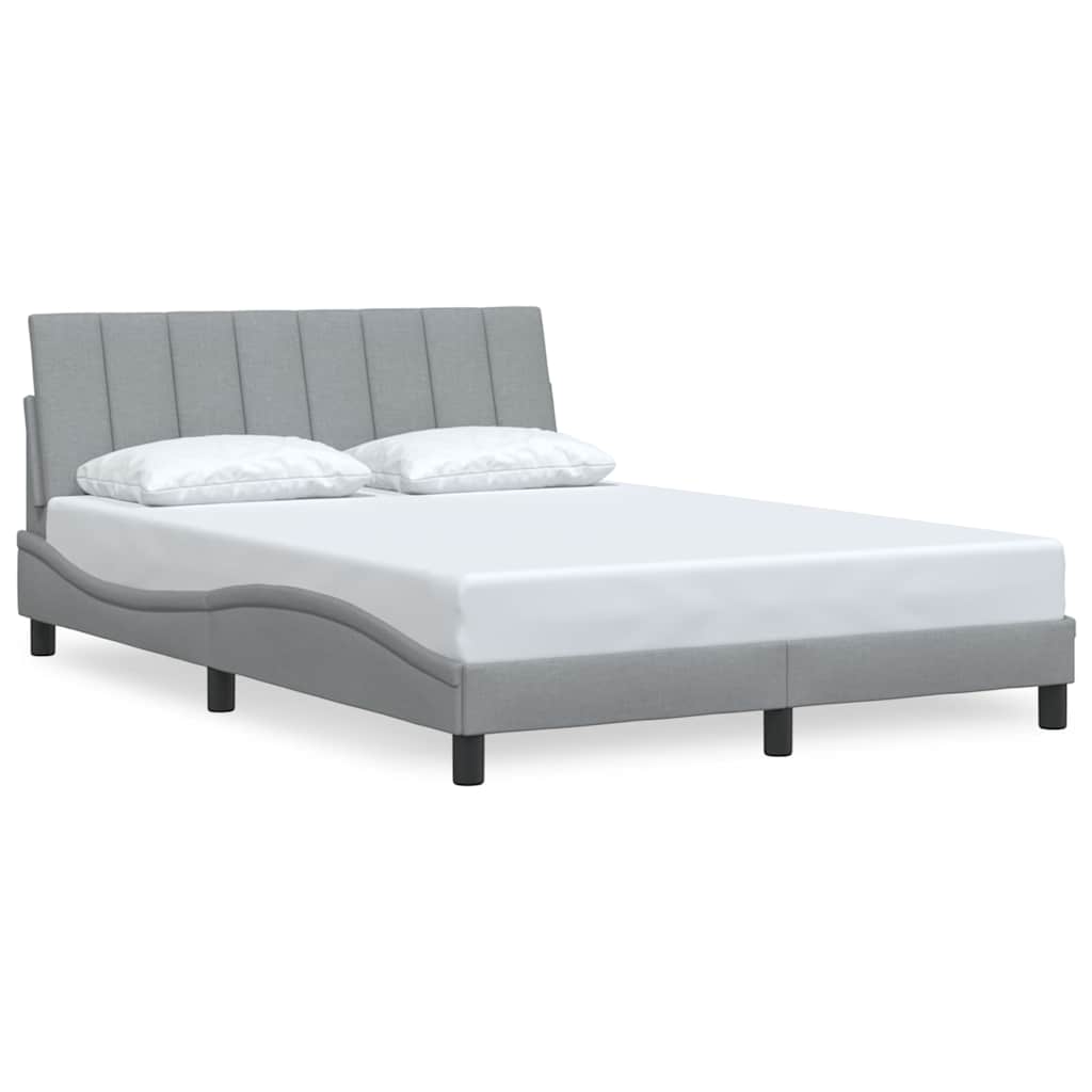 Vidaxl bedframe zonder matras hanko stof lichtgrijs 140x200 cm