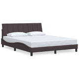Vidaxl bedframe zonder matras hanko stof donkerbruin 160x200 cm