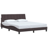 Vidaxl bedframe zonder matras hanko stof donkerbruin 160x200 cm