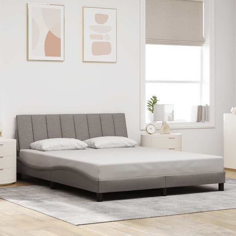 Vidaxl bedframe zonder matras hanko stof taupe 160x200 cm