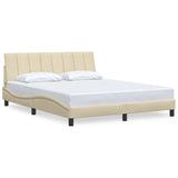 Vidaxl bedframe zonder matras hanko stof crèmekleurig 160x200 cm