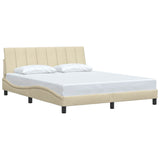 Vidaxl bedframe zonder matras hanko stof crèmekleurig 160x200 cm