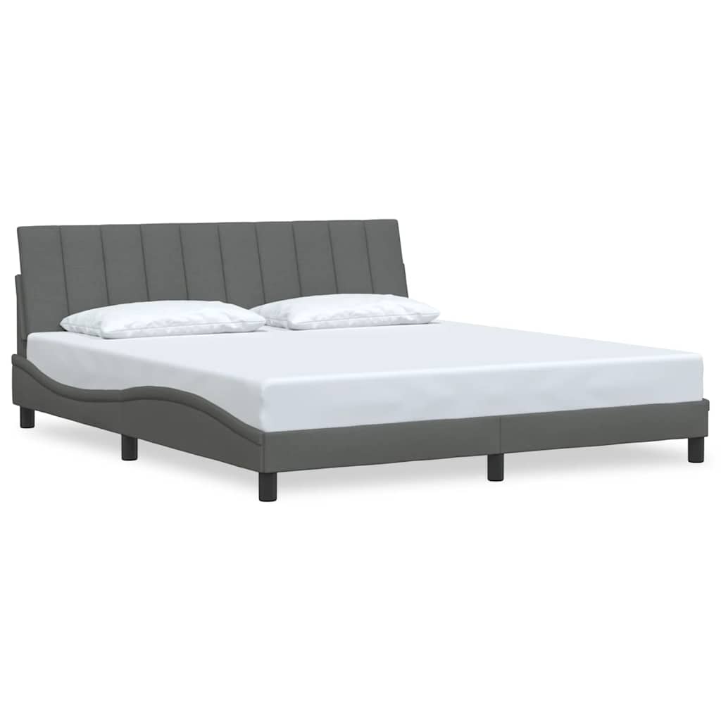 Vidaxl bedframe zonder matras hanko stof donkergrijs 180x200 cm