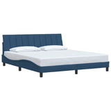 Vidaxl bedframe zonder matras hanko stof blauw 180x200 cm