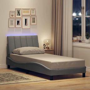Vidaxl bedframe zonder matras hanko 80x200 cm stof lichtgrijs