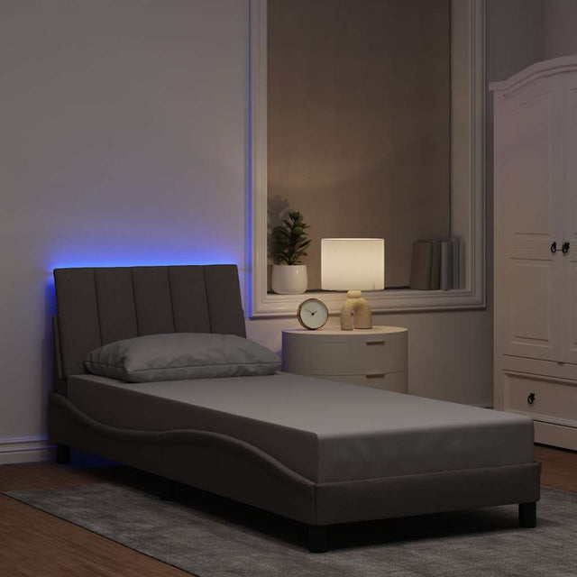 Vidaxl bedframe zonder matras hanko 90x190 cm stof taupe