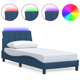 Vidaxl bedframe zonder matras hanko 90x190 cm stof blauw
