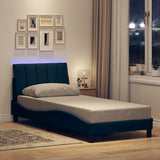 Vidaxl bedframe zonder matras hanko 90x200 cm stof blauw