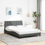Vidaxl bedframe zonder matras hanko 120x200 cm stof donkergrijs