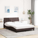 Vidaxl bedframe zonder matras hanko 120x200 cm stof donkerbruin