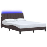 Vidaxl bedframe zonder matras hanko stof donkerbruin 140x190 cm
