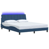 Vidaxl bedframe zonder matras hanko stof blauw 160x200 cm