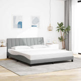 Vidaxl bedframe zonder matras hanko stof lichtgrijs 180x200 cm