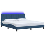 Vidaxl bedframe zonder matras hanko stof blauw 180x200 cm