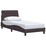 Vidaxl bedframe zonder matras 80x200 cm stof donkerbruin