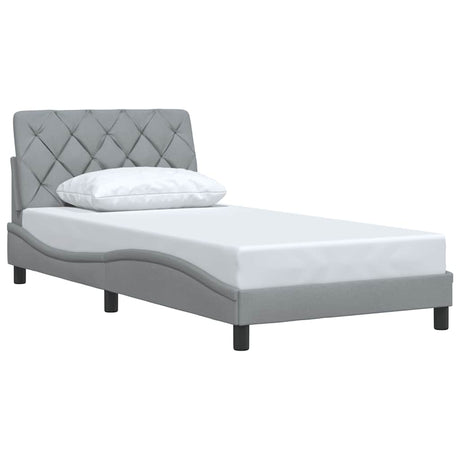 Vidaxl bedframe zonder matras 100x200 cm stof lichtgrijs