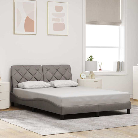Vidaxl bedframe zonder matras 120x200 cm stof taupe
