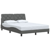 Vidaxl bedframe zonder matras stof donkergrijs 140x190 cm