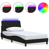 Vidaxl bedframe met led zonder matras 100x200 cm stof zwart