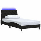 Vidaxl bedframe met led zonder matras 100x200 cm stof zwart
