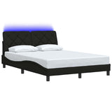 Vidaxl bedframe met led zonder matras 140x190 cm stof zwart