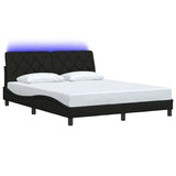 Vidaxl bedframe met led zonder matras 160x200 cm stof zwart