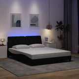 Vidaxl bedframe met led zonder matras 160x200 cm stof zwart