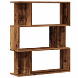 Vidaxl boekenkast 80x24x96 cm bewerkt hout oud houtkleurig