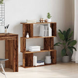 Vidaxl boekenkast 80x24x96 cm bewerkt hout oud houtkleurig
