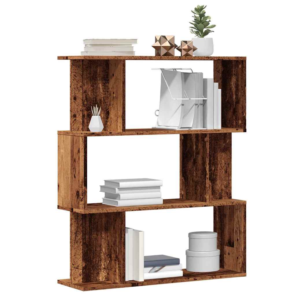 Vidaxl boekenkast 80x24x96 cm bewerkt hout oud houtkleurig