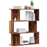 Vidaxl boekenkast 80x24x96 cm bewerkt hout oud houtkleurig
