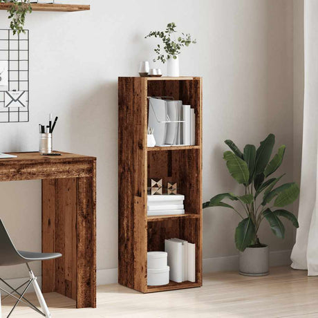 Vidaxl boekenkast 36x30x114 cm bewerkt hout oud houtkleurig