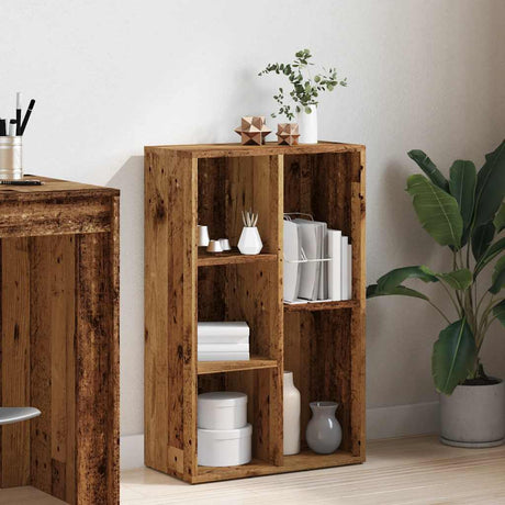 Vidaxl boekenkast 50x25x80 cm bewerkt hout oud houtkleurig