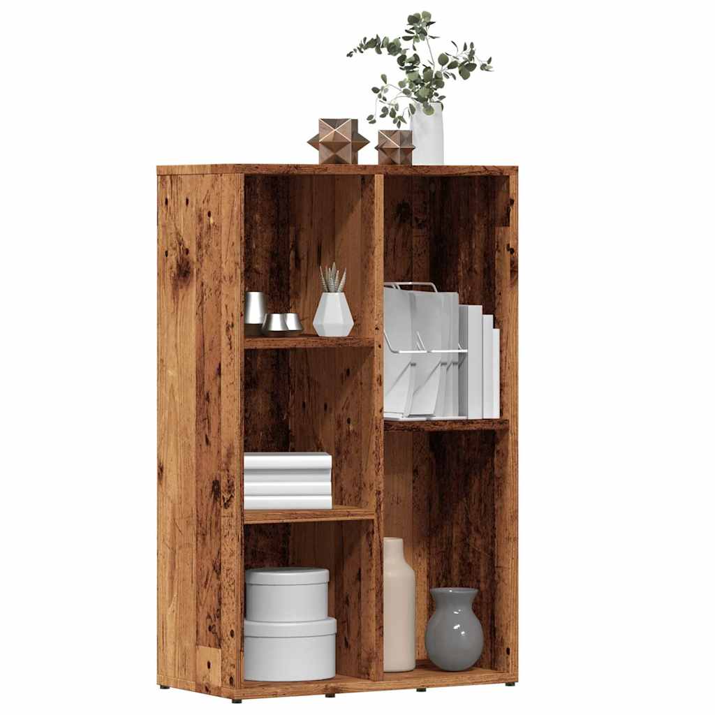 Vidaxl boekenkast 50x25x80 cm bewerkt hout oud houtkleurig