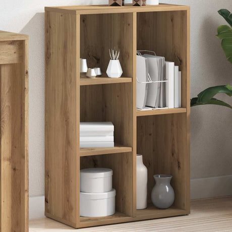 Vidaxl boekenkast 50x25x80 cm bewerkt hout artisanaal eikenkleur