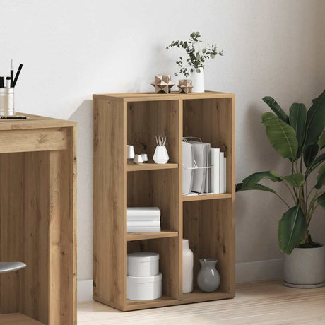 Vidaxl boekenkast 50x25x80 cm bewerkt hout artisanaal eikenkleur