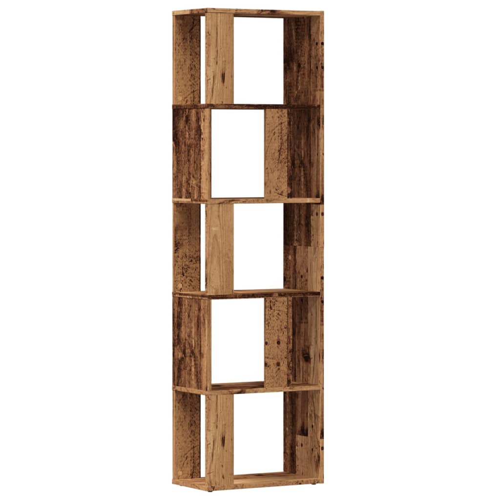 Vidaxl boekenkast 45x24x159 cm bewerkt hout oud houtkleurig