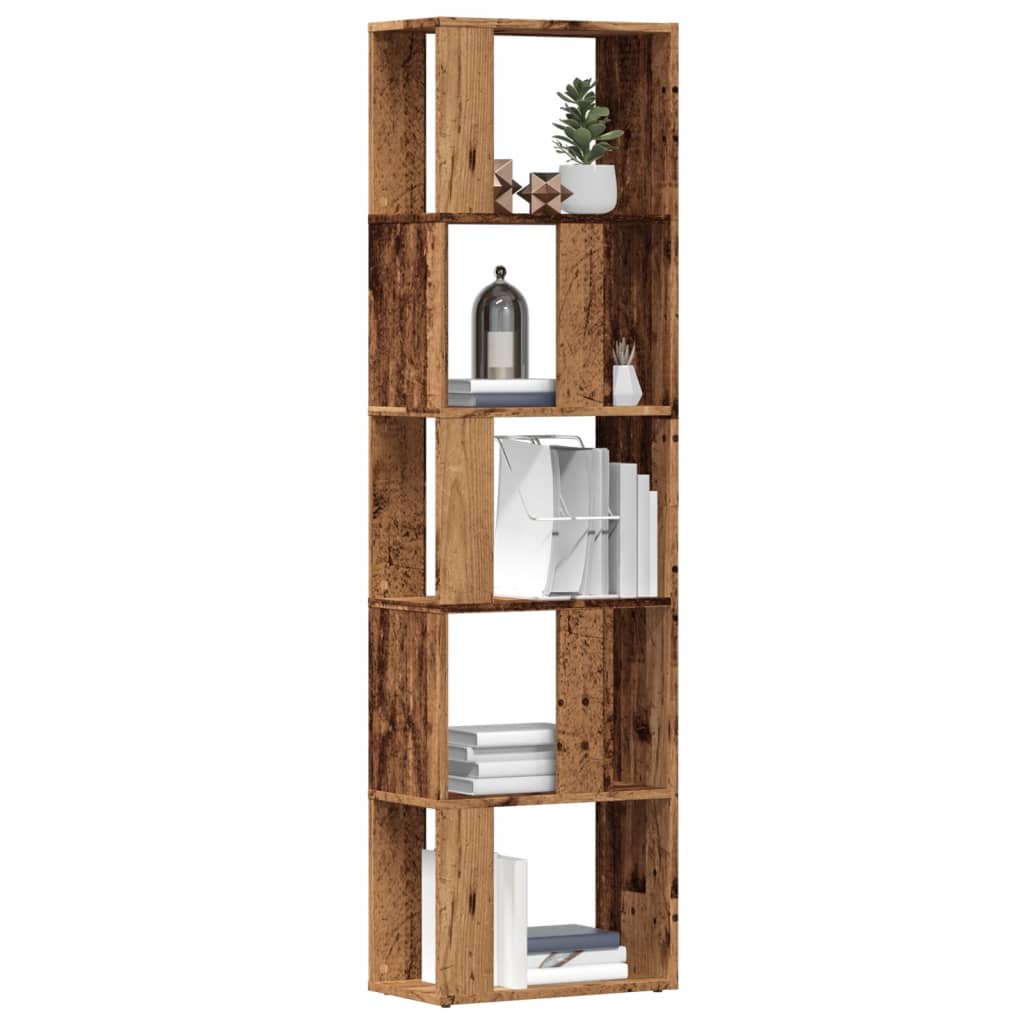 Vidaxl boekenkast 45x24x159 cm bewerkt hout oud houtkleurig
