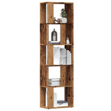 Vidaxl boekenkast 45x24x159 cm bewerkt hout oud houtkleurig
