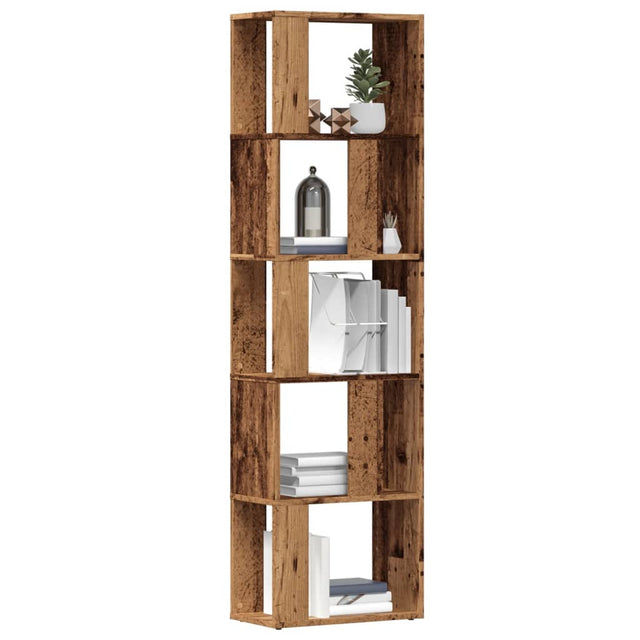 Vidaxl boekenkast 45x24x159 cm bewerkt hout oud houtkleurig