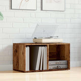 Vidaxl lp opbergbox 69,5x34x36 cm bewerkt hout oud houtkleurig