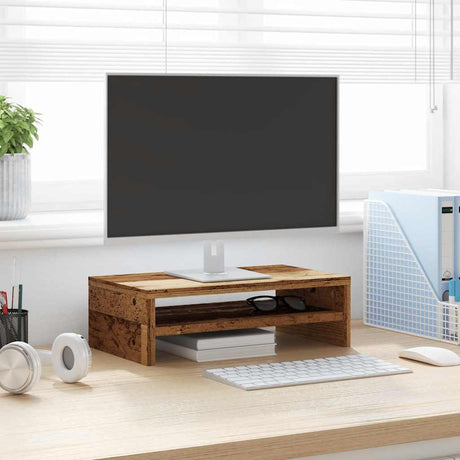 VidaXL Monitorständer 42x24x13 cm Holzwerkstoff, altholzfarben